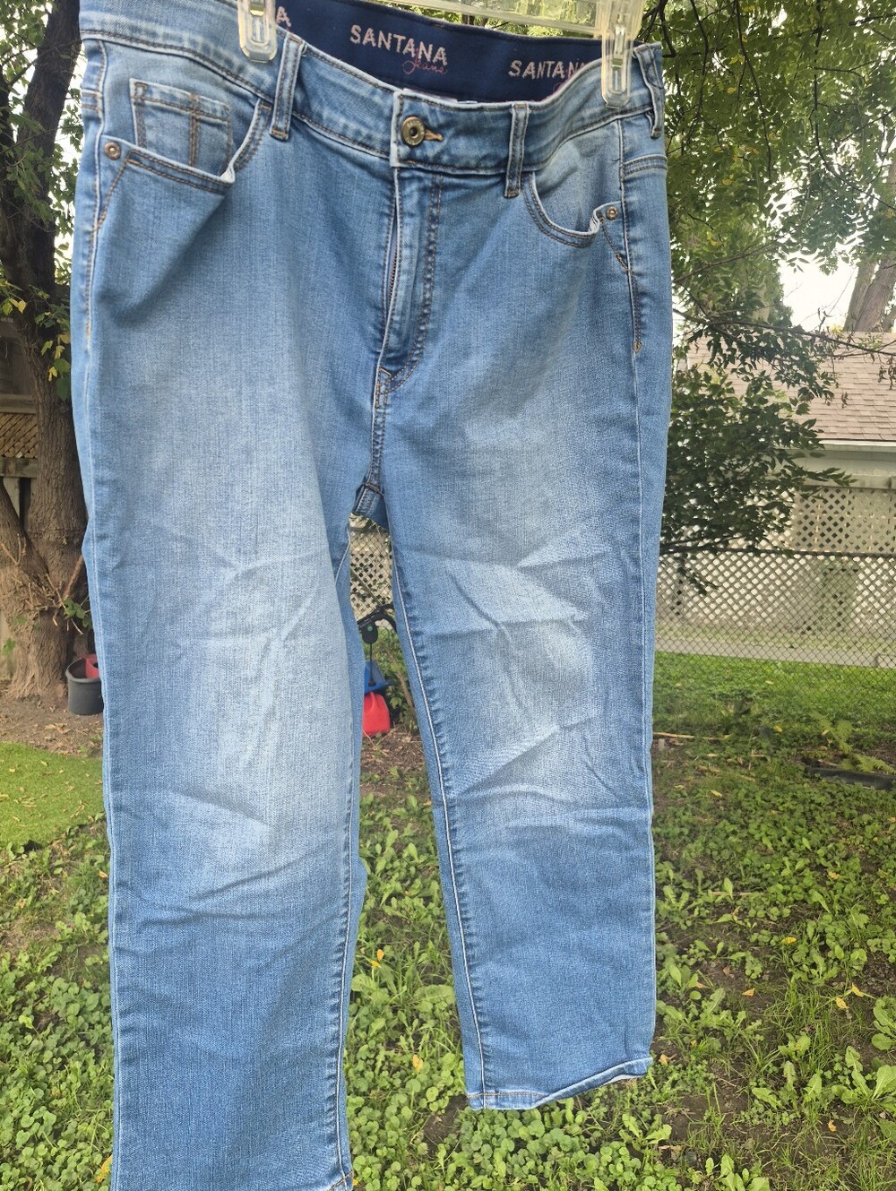 Santana Jeans Women’s Straight Leg Jeans in Light Blue